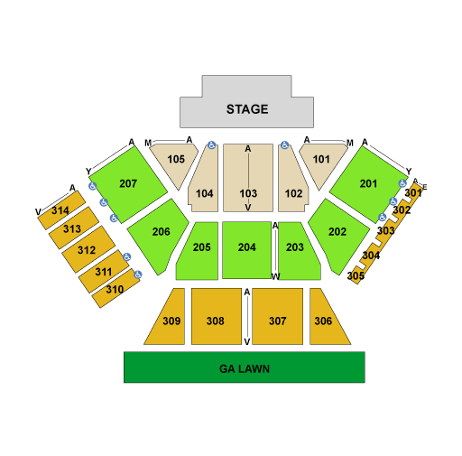 Firstmerit Bank Pavilion At Northerly Island Chicago Il Seating Chart