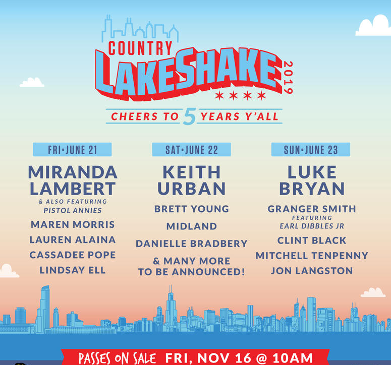 2019 Country LakeShake - Friday at Huntington Bank Pavilion at Northerly Island