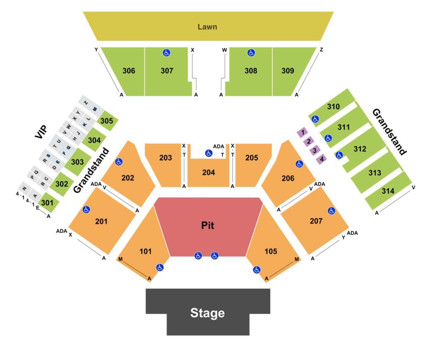 huntington bank pavilion seating chart