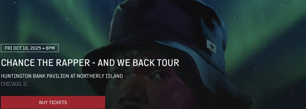 Chance The Rapper at Huntington Bank Pavilion at Northerly Island